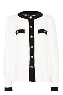 Ženska bluza sa ukrasnim dugmićima i okruglim izrezom Tiffany Production